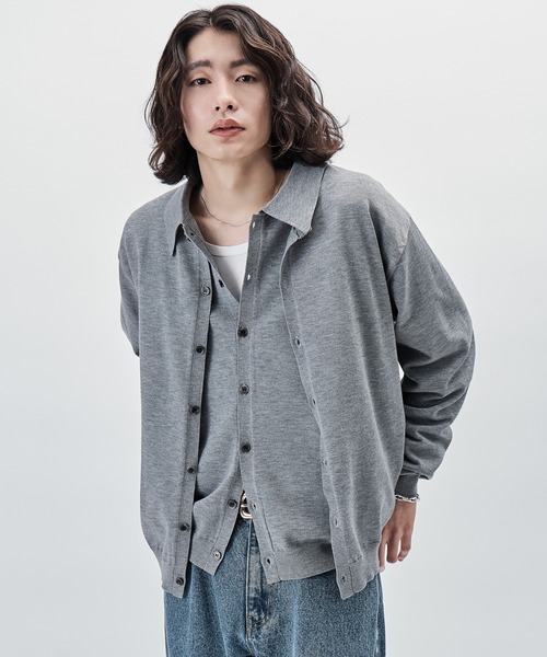 SINSS カーディガン Knit polo cardigan / ニットポロカーディガン