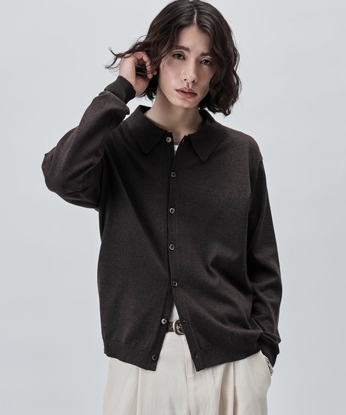 SINSS カーディガン Knit polo cardigan / ニットポロカーディガン