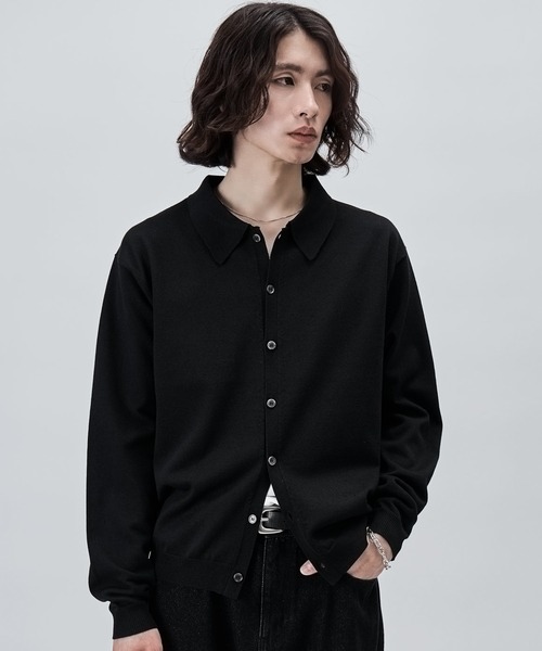 SINSS カーディガン Knit polo cardigan / ニットポロカーディガン