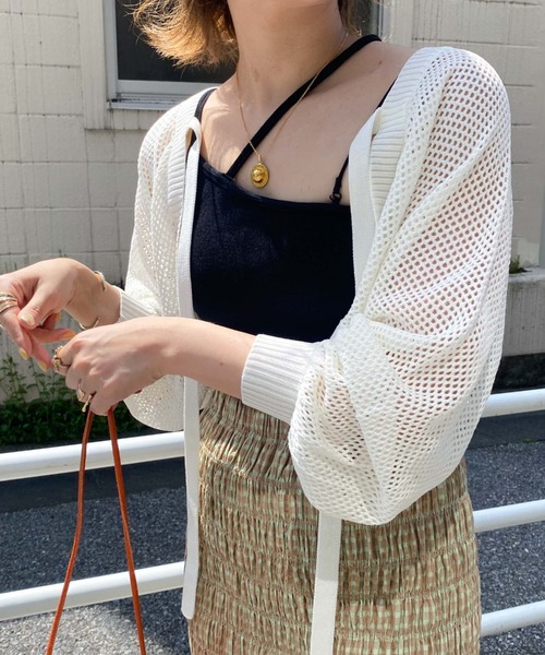 「archives」 ニットボレロ MEDIUM オフホワイト レディース_画像2