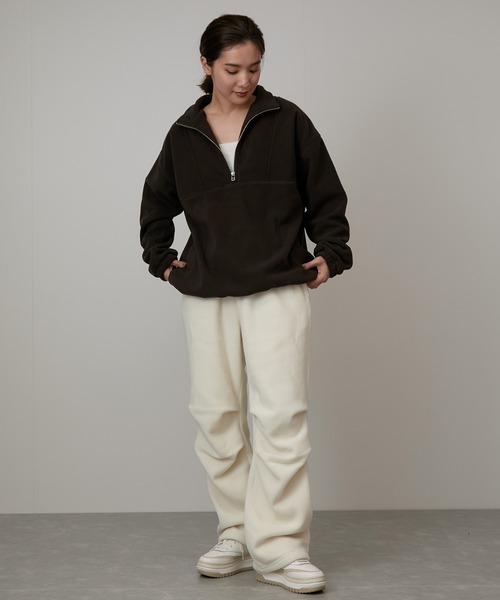 「NERGY」 イージーパンツ FREE ダークブラウン レディース_画像2