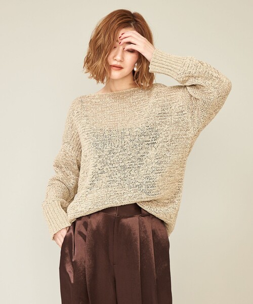 新品タグ付 Sleeve Line ボートネック Knit&タートル