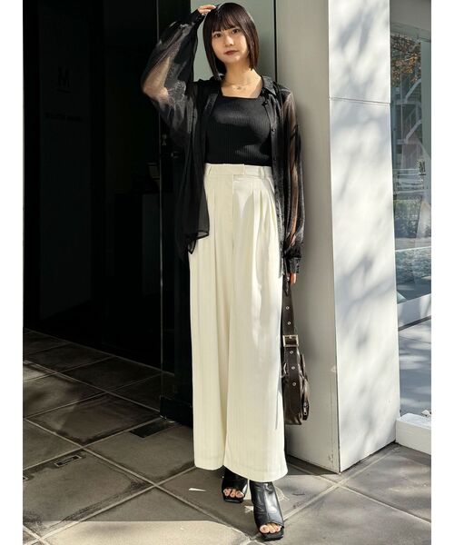 MURUA - 只今ネットでは予約商品 MURUA ムルーア lace longタンクトップ MURUA（ムルーア） タンクトップ ノースリーブ 2wayフレンチスリーブ