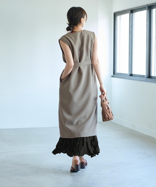 ベスト ジレ 「LUXE」フロントカーブロングジレ レディース STYLE DELI ベスト ジレ 「LUXE」フロントカーブロングジレ