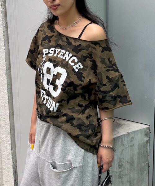 レディースTシャツ、カットソー（柄：迷彩）｜トップス