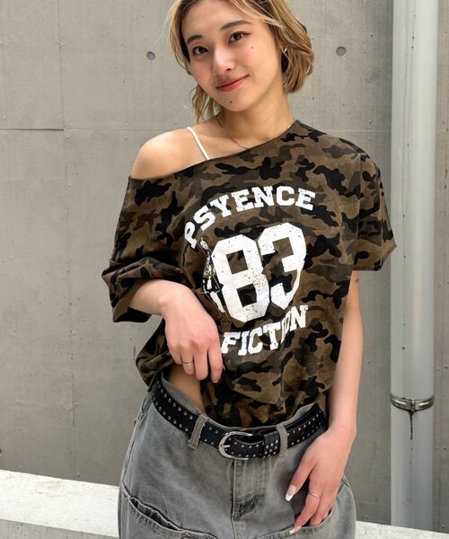 tシャツ 「WEB限定」迷彩ロゴTEE レディース DouDou tシャツ 「WEB限定」迷彩ロゴTEE レディース : ZOZOTOWN