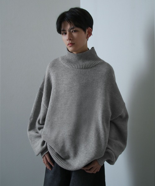 「Nilway」 タートルネックニット LARGE グリーン メンズ_画像9