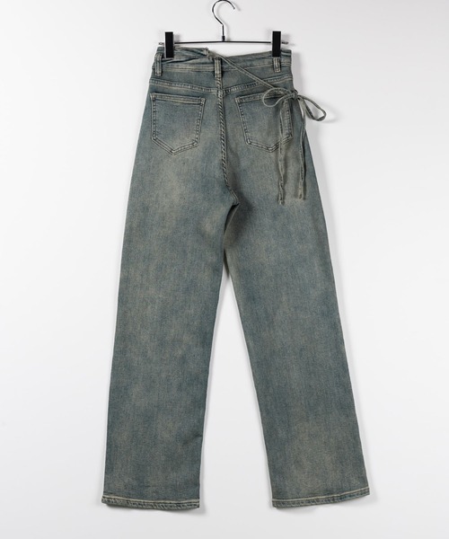 [me+em select] обработка Denim брюки MEDIUM голубой женский 