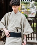浴衣 しじら織り帯付き浴衣 扇子 下駄 巾着 ...の詳細画像2