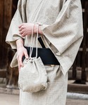 浴衣 しじら織り帯付き浴衣 扇子 下駄 巾着 ...の詳細画像5