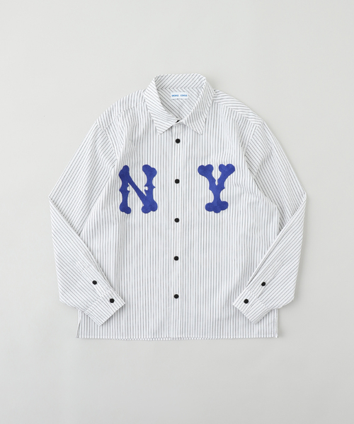 WOKE EDGE（ウォークエッジ） シャツ NY GLIT STRIPE SHIRT メンズ