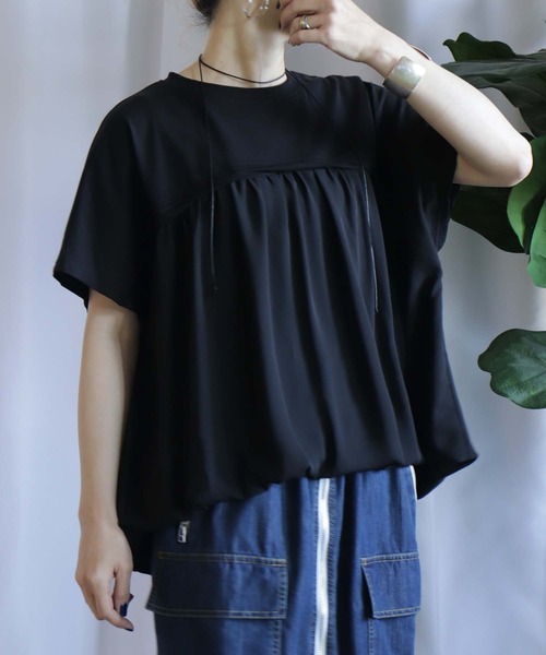 tシャツ すそバルーンTシャツ レディース