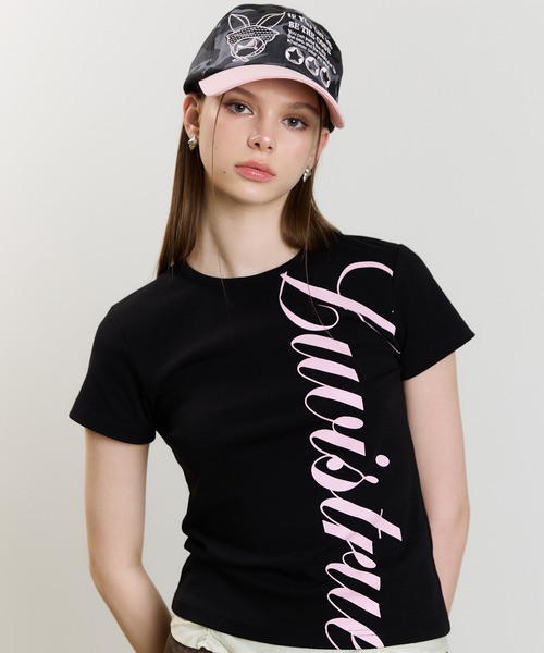 ★LUVISTRUE★SM STRAIGHT LOGO TEE(BLACK)★正規品/直送料込 LUVISTRUE tシャツ SM STRAIGHT LOGO TEE レディース : ZOZOTOWN