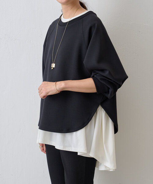 BEARDSLEY ビアズリー　裏起毛トロミジャージービッグTee ブラック 裏起毛トロミジャージービッグTee | BEARDSLEY(ビアズリー