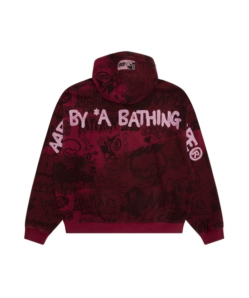 AAPE BY A BATHING APE 「AAPE APE」 ジップアップパーカー X