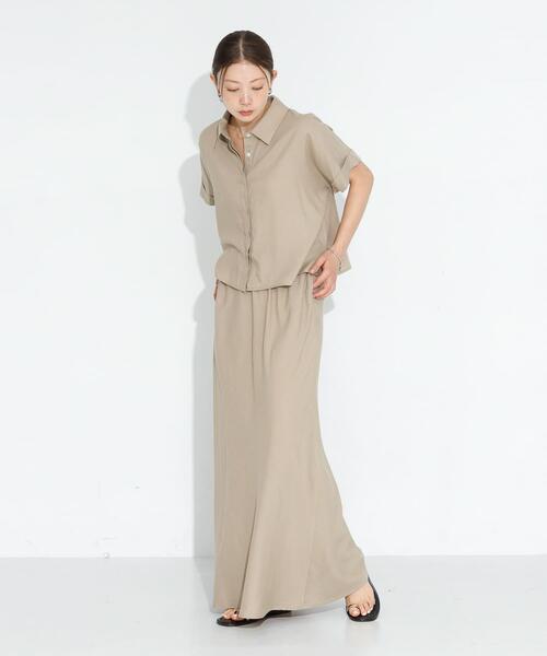 URBAN RESEARCH Sonny Label ロング スカート リネン混セミマーメイド