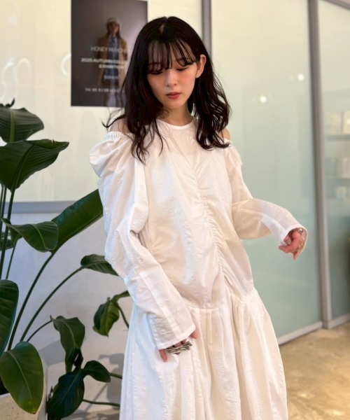 HONEY MI HONEY（ハニーミーハニー） ワンピース shoulder cut off