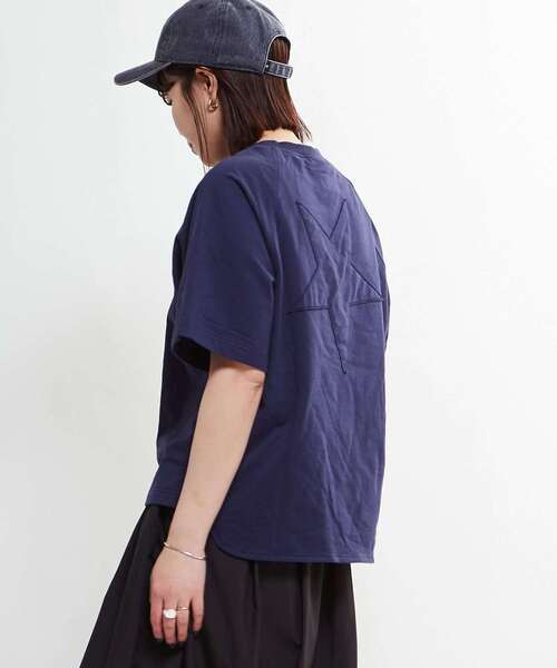 tシャツ STAR PATCH FOOTBALL TEE レディース