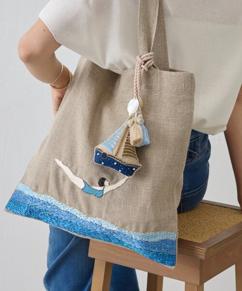 BEARDSLEY トートバッグ 「CITRUS」スイムガール刺繍トート