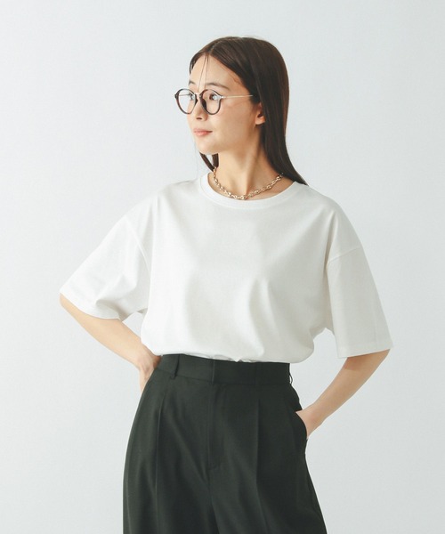 GLOBAL WORK tシャツ 汗染み軽減ワイドT/499676 レディース