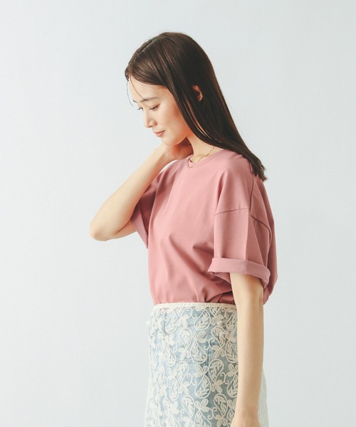 GLOBAL WORK tシャツ 汗染み軽減ワイドT/499676 レディース