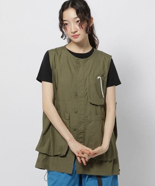 ベスト ジレ ボーイズシルエットポケベスト レディース