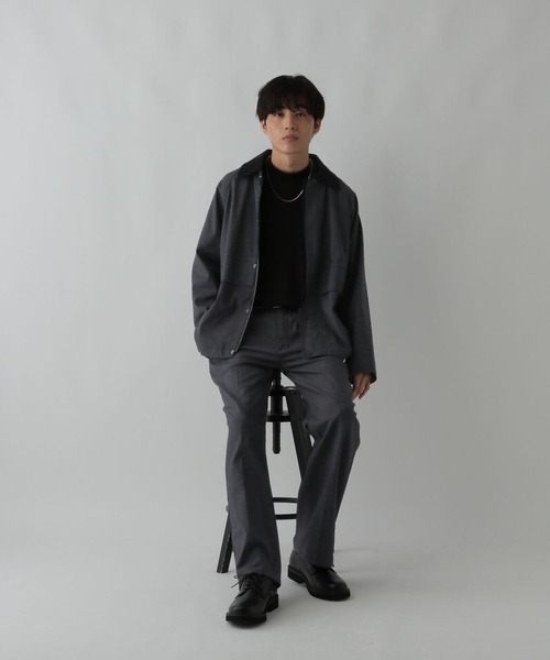 914【JPG】ギミックジャケット マルチポケット テック モード 黒 Ｌ 古着 GLOBAL WORK（グローバルワーク） ミリタリージャケット モッズコート