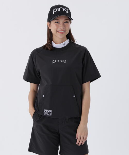 PING ストレッチショートパンツ 黒/グレー PING APPAREL】全方向ストレッチサッカーショートパンツ