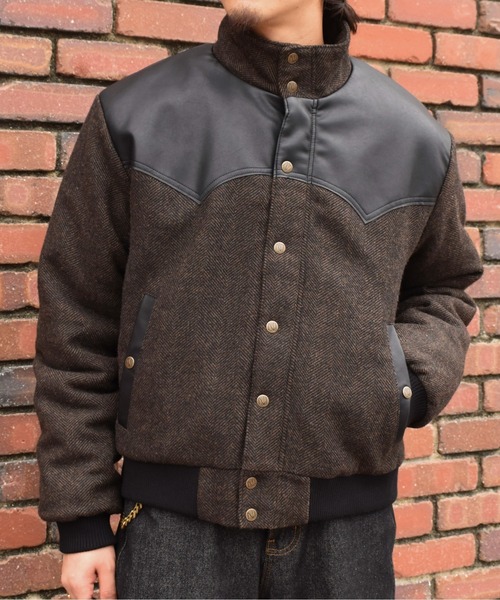 Noen（ノエン） ミリタリージャケット モッズコート レザーヨーク中綿