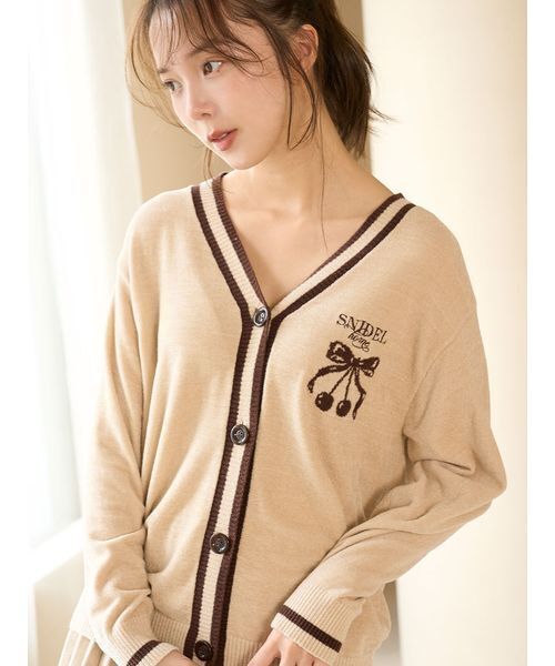 新品　スナイデルホーム　ルームウェア　上下　カーディガン　3点セット SNIDEL HOME パジャマ ルームウェア チェリーシリーズカーディガン