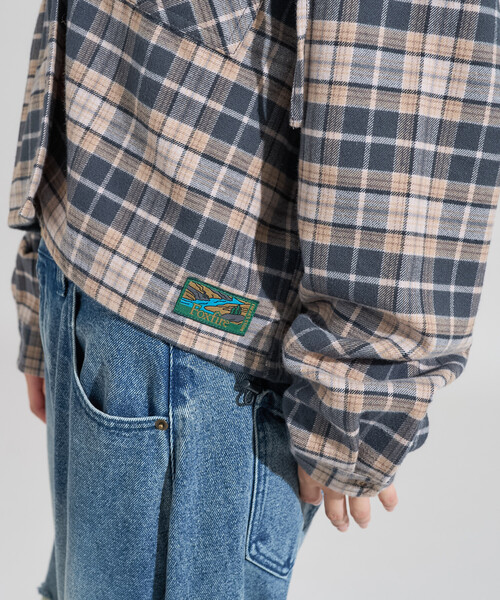 ブラウス シャツ Foxfire × FREAK'S STORE/フォックスファイヤー 別注 フード付き ネルシャツ レディース | FREAK'S STORE | 12