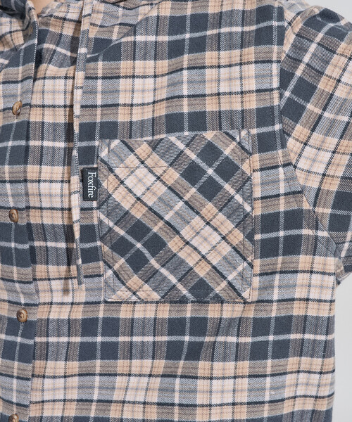 ブラウス シャツ Foxfire × FREAK'S STORE/フォックスファイヤー 別注 フード付き ネルシャツ レディース | FREAK'S STORE | 07