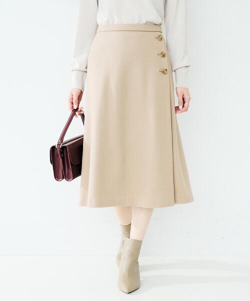 UNTITLED（アンタイトル） スカート 「ウール100%/後ろウエストゴム