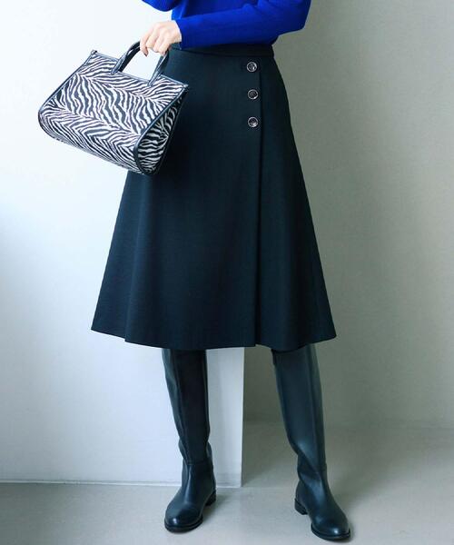 UNTITLED（アンタイトル） スカート 「ウール100%/後ろウエストゴム