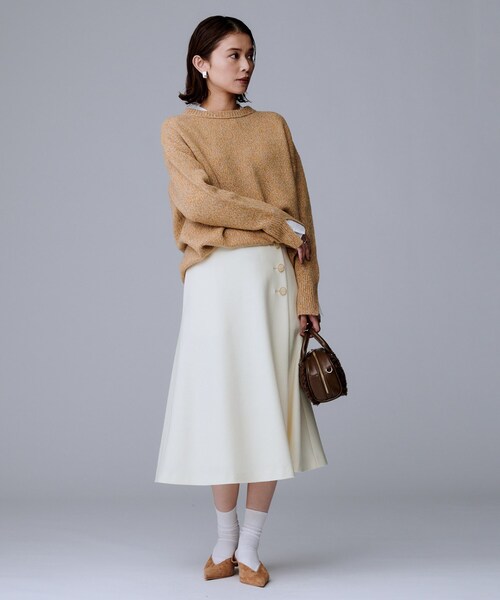 UNTITLED（アンタイトル） スカート 「ウール100%/後ろウエストゴム