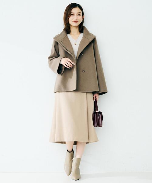 UNTITLED（アンタイトル） スカート 「ウール100%/後ろウエストゴム