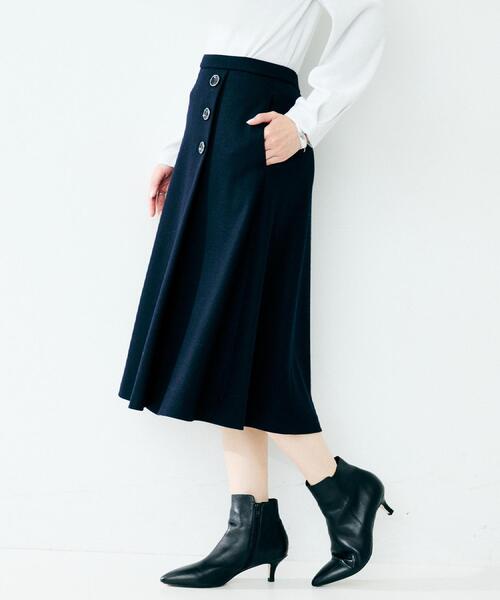UNTITLED（アンタイトル） スカート 「ウール100%/後ろウエストゴム