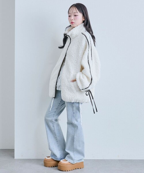 OLIVE des OLIVE（オリーブデオリーブ） ブルゾン アウター パイピング