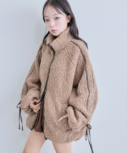 OLIVE des OLIVE（オリーブデオリーブ） ブルゾン アウター パイピング
