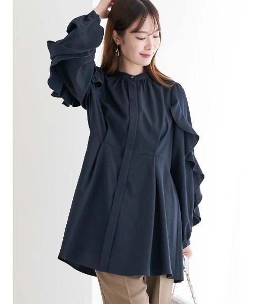 LUDIC PARK（ルディックパーク） ブラウス シャツ 袖フリルチュニック