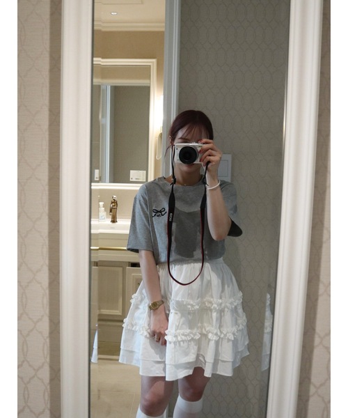 「JUMELLE」 半袖Tシャツ FREE グレー レディース_画像2