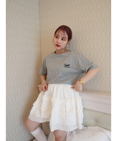 「JUMELLE」 半袖Tシャツ FREE グレー レディース_画像4