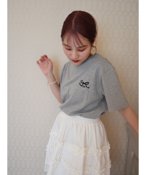 「JUMELLE」 半袖Tシャツ FREE グレー レディース_画像5