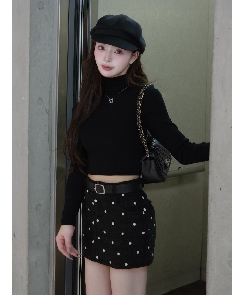 Darich（ダーリッチ） スカート ドットツイードベルトミニスカート