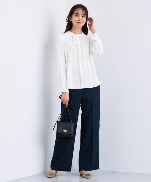 INDIVI（インディヴィ） ブラウス シャツ 「通勤／オフィス」タック 