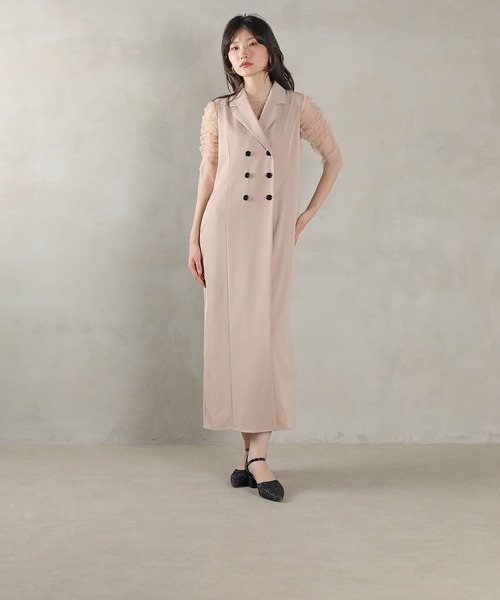 Kana パーティードレス ドレス ロングジレ ワンピース チュール