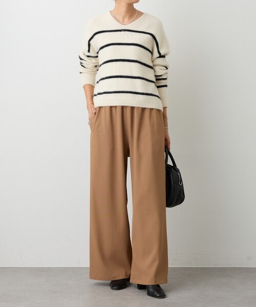 BEARDSLEY（ビアズリー） パンツ 裏起毛ウエストリブパンツ レディース