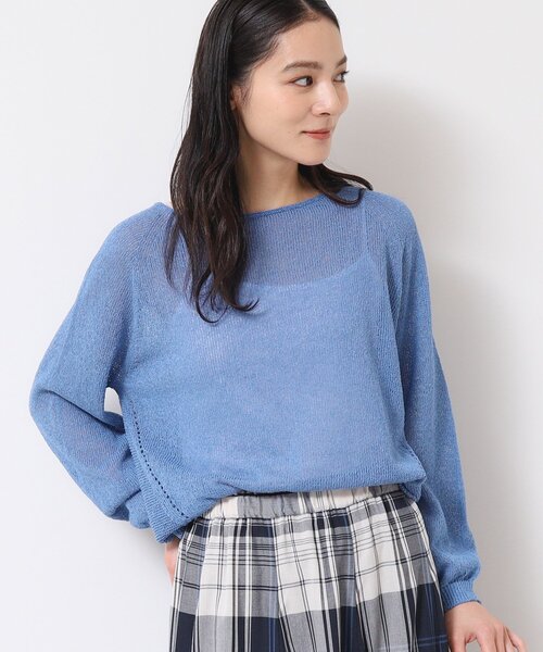 「Dessin」 長袖ニット 02 グレー レディース_画像6