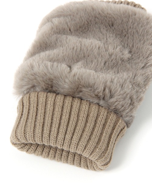 niko and…（ニコアンド） 手袋 オリジナルフェイクファーハンド