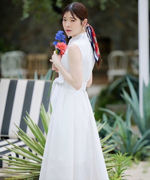 「SWINGLE」 シャツワンピース FREE オフホワイト レディース_画像4